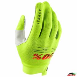 100% Itrack Gloves Fluo Yellow